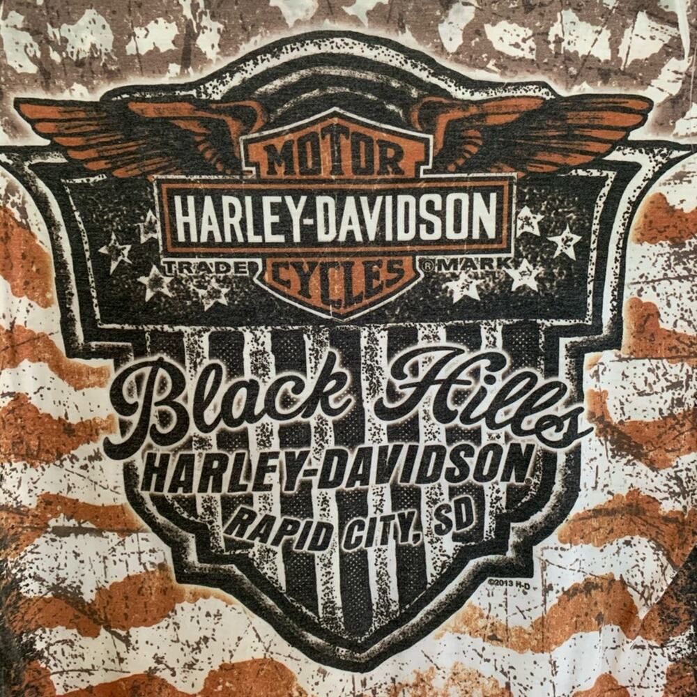 Harley Davidson All Over Print Black Hills SD Tee Medium - Picture 5 of 7